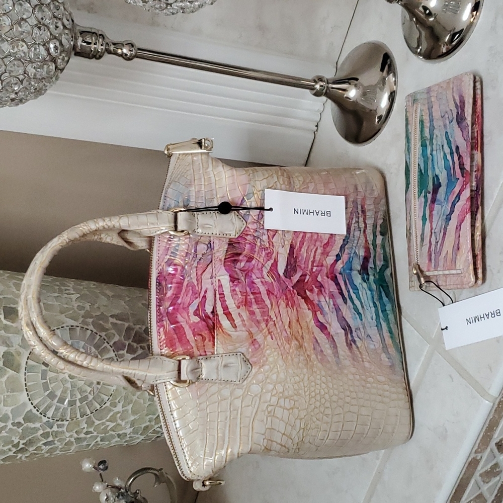 ๐งก๐ BRAHMIN ENTICE OMBRE Duxbury Satchel ONLY ๐๐งก - Picture 4 of 9